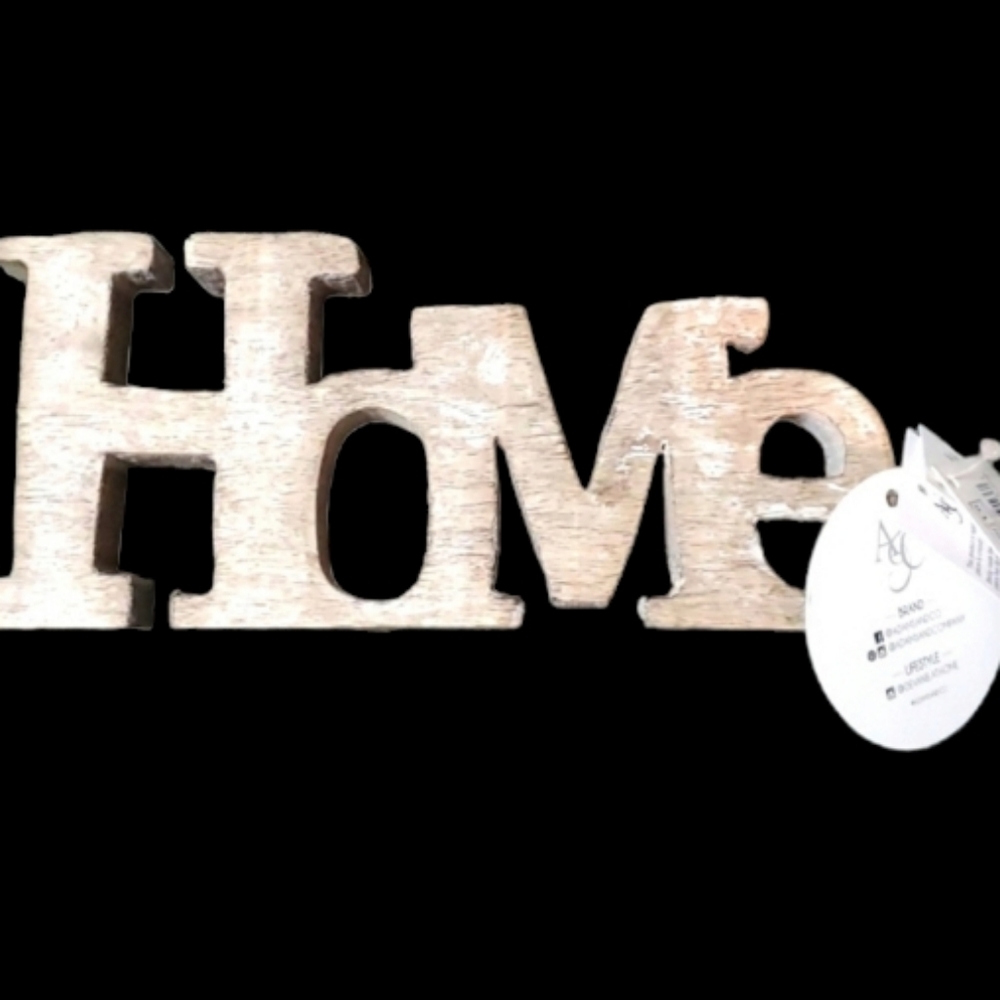 Wooden HOME cutout new oceanista adams & co